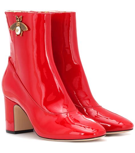 gucci red boots|gucci ankle boots women.